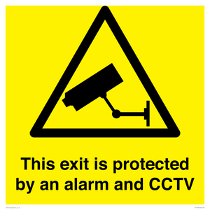 This exit is protected by an alarm and CCTV